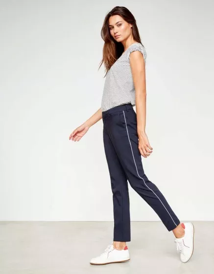 Pantalones rectos Mercy Coated - DARK BERRY - Outlet vêtement femme - Reiko  Jeans