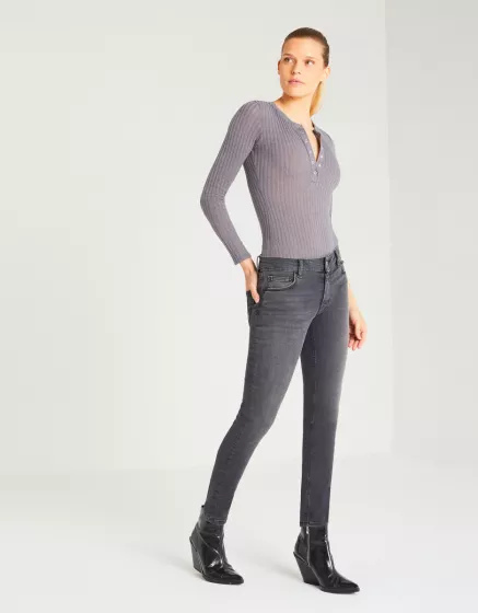 Pantalones rectos Mercy Coated - DARK BERRY - Outlet vêtement femme - Reiko  Jeans